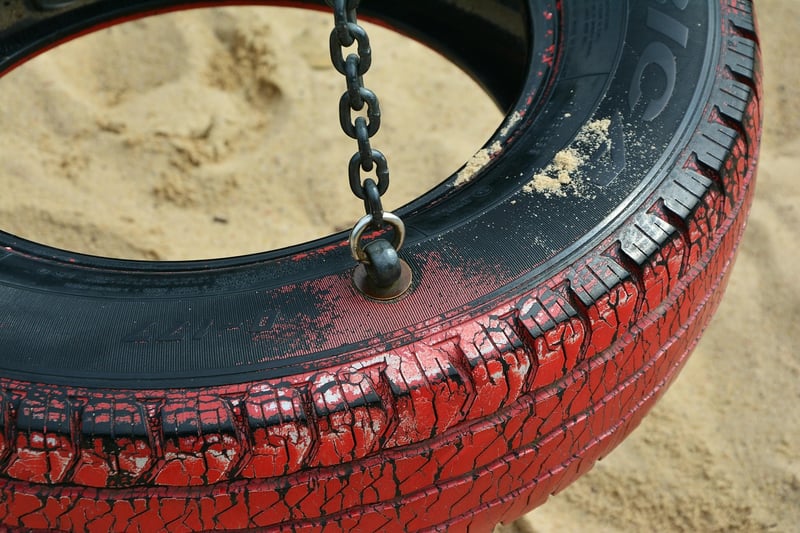 Repurposed tire swing